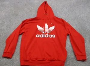 Adidas Activewear Hoodies Women's Small Red Long Sleeves Pullover Sports Logo