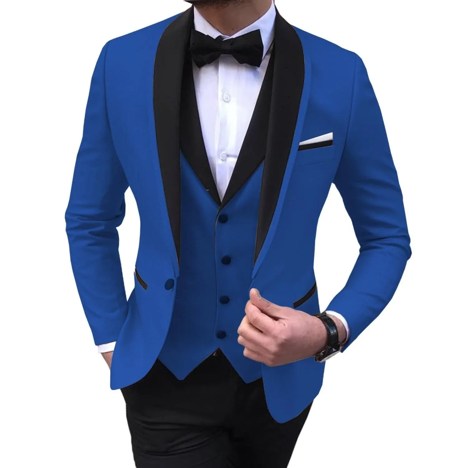 BRADLEY VIP SUITS Men's Fashion Formal 3 Piece Tuxedo (Jacket   Pants   Vest) Beige Suit Set