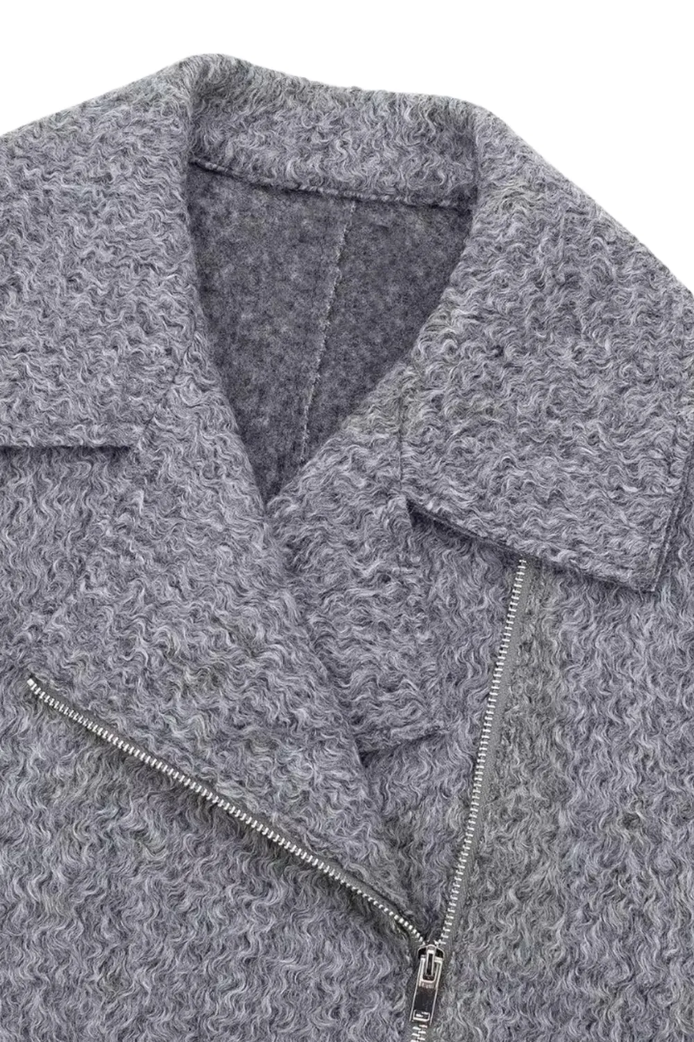 'Marlene' Long-Sleeved  Asymmetrical Zipper Jacket