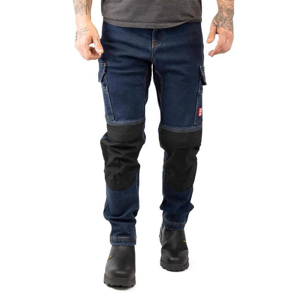 Maverick Thermal Fleece Lined Denim Pants - Black/Indigo