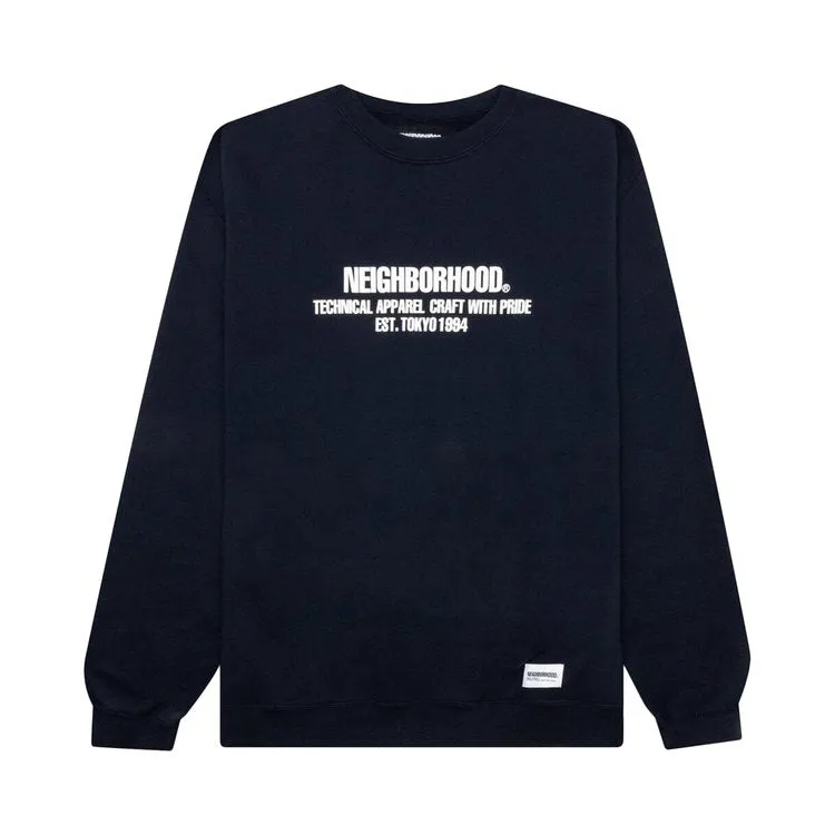 Neighborhood Classic Crew 'Navy' Sweater, blue