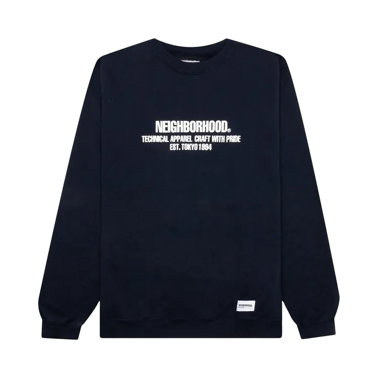 Neighborhood Classic Crew 'Navy' Sweater, blue