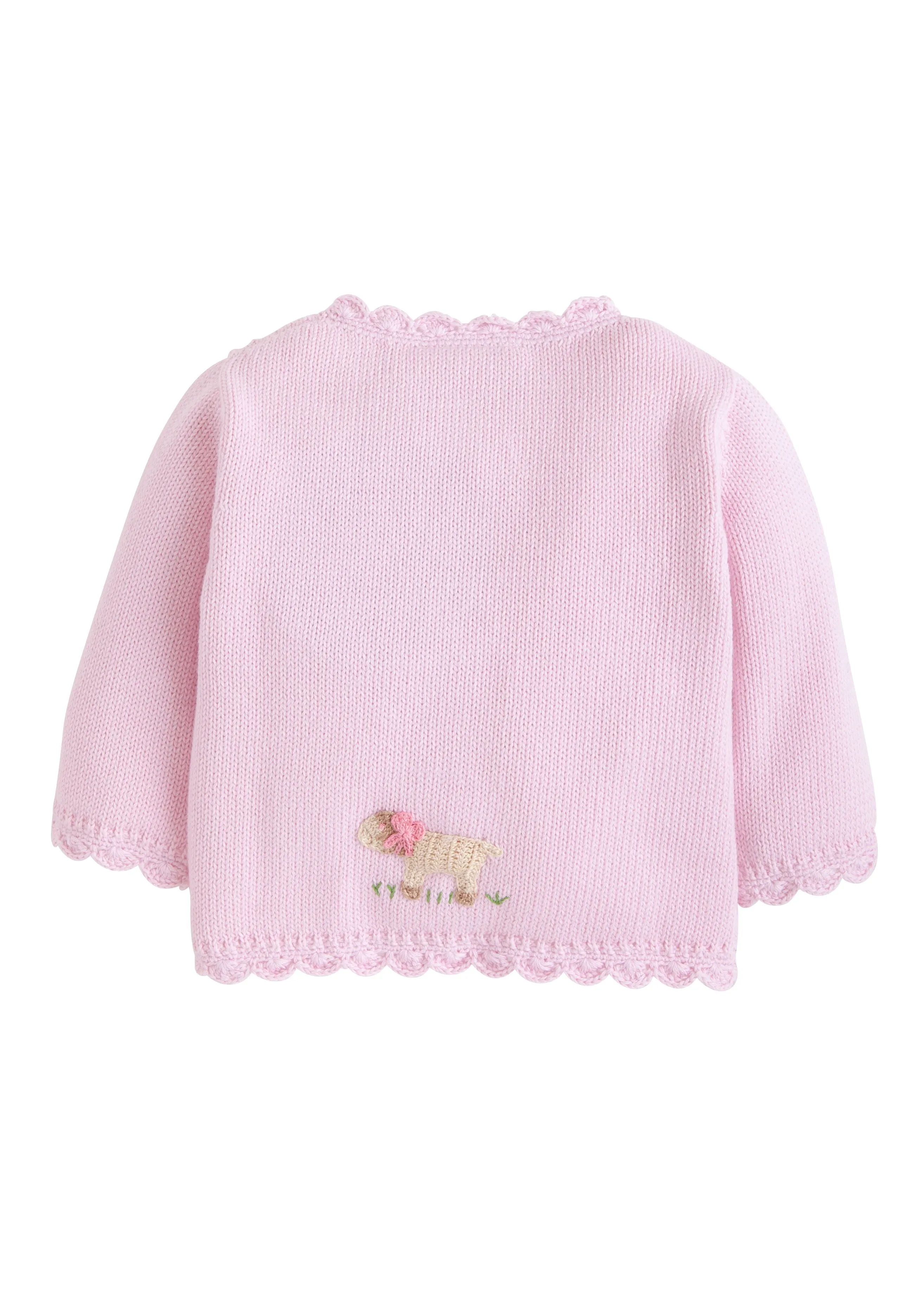 Pink Sheep Crochet Sweater
