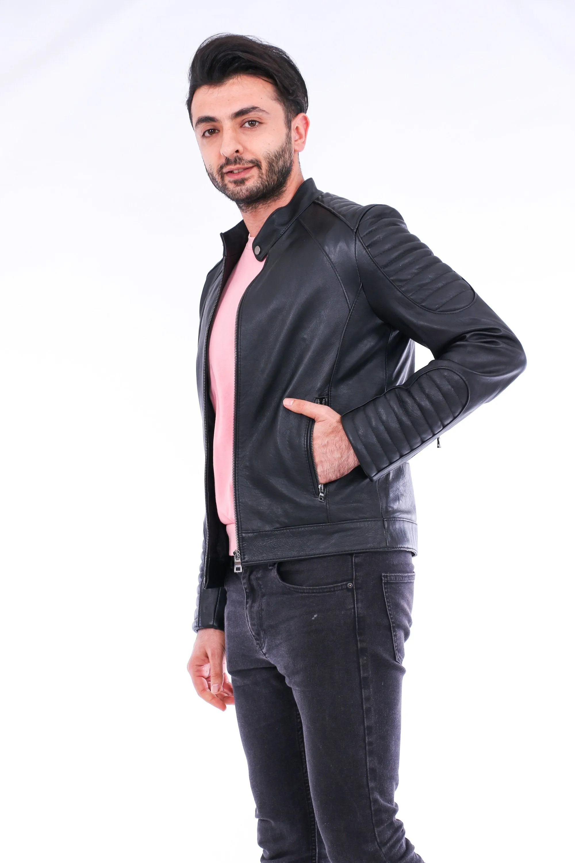 Quilted Biker Jacket