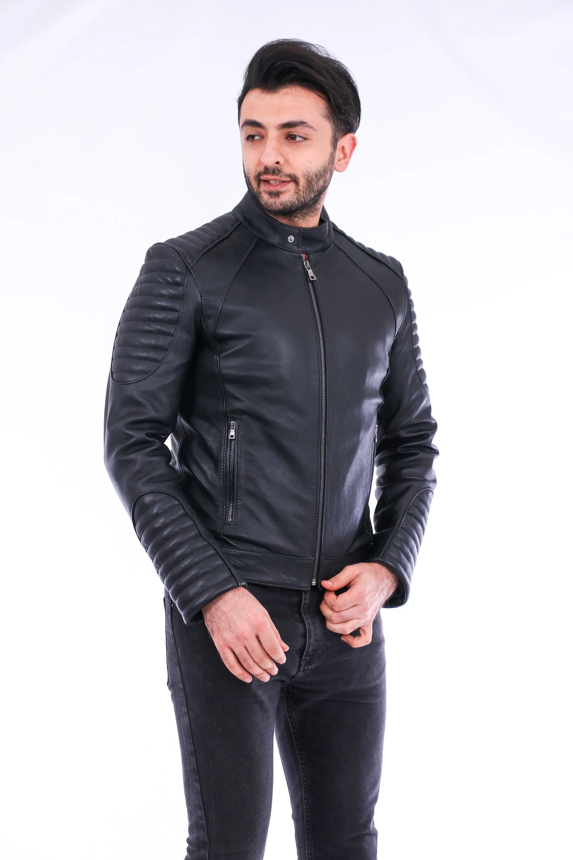 Quilted Biker Jacket