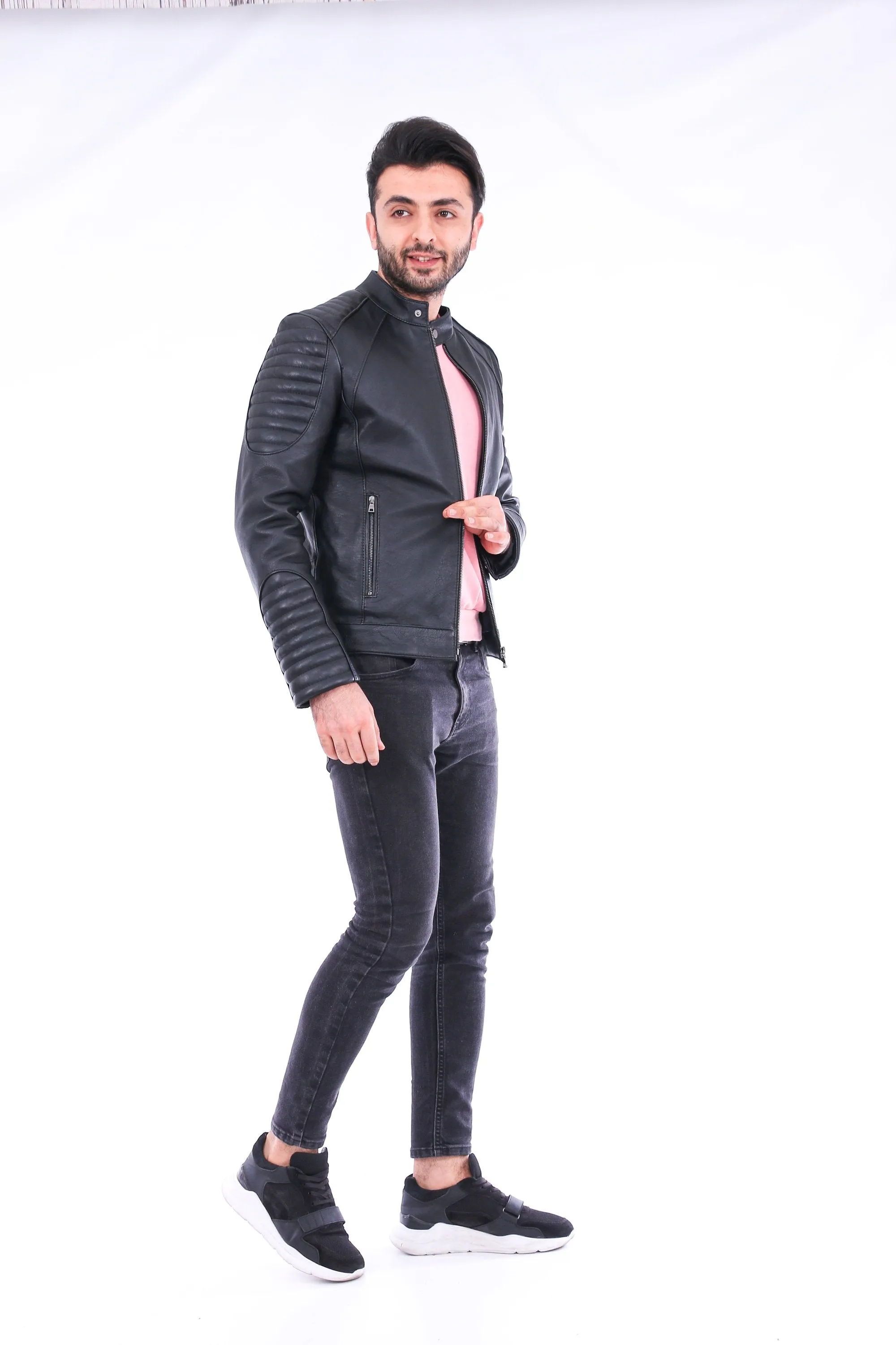 Quilted Biker Jacket