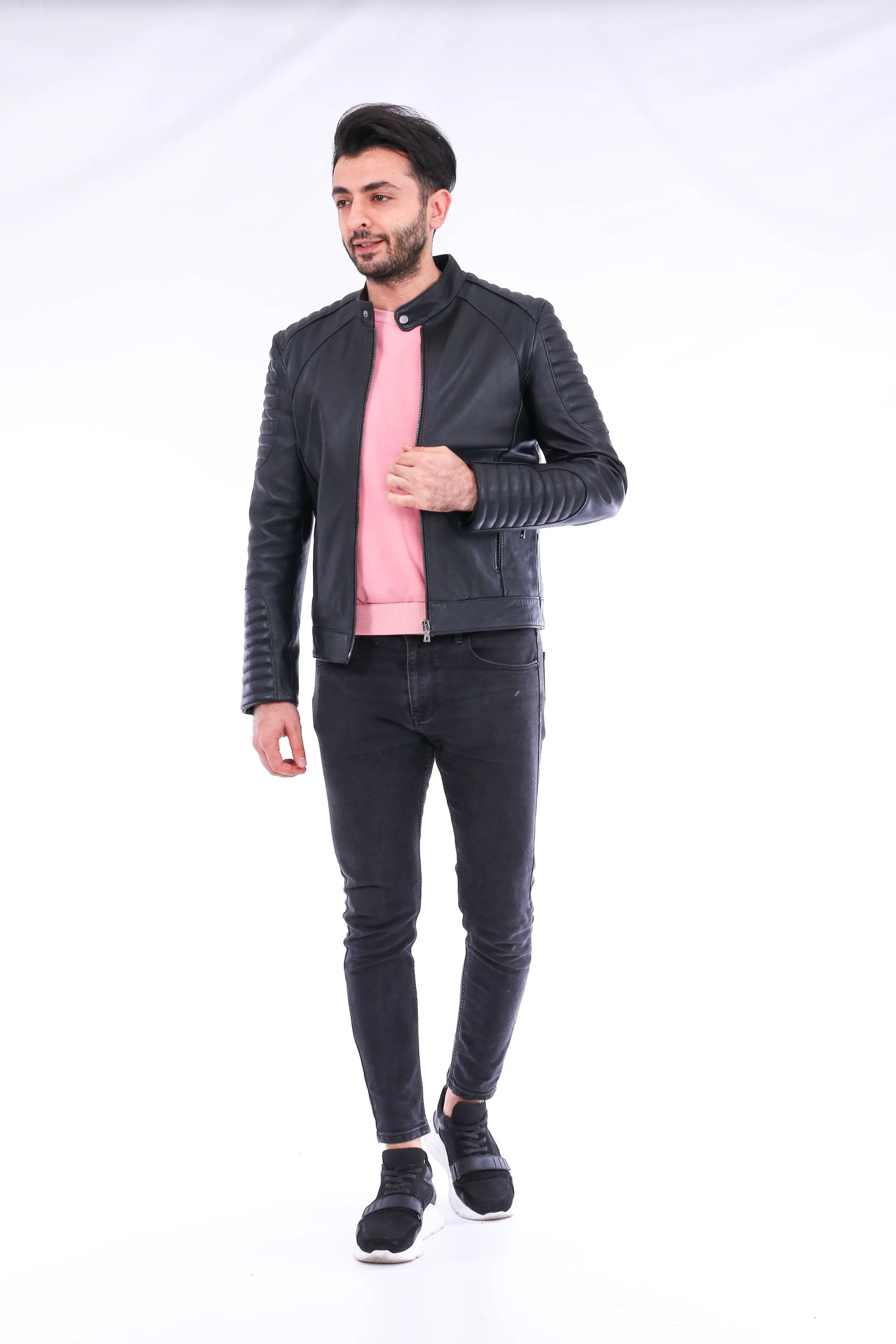 Quilted Biker Jacket