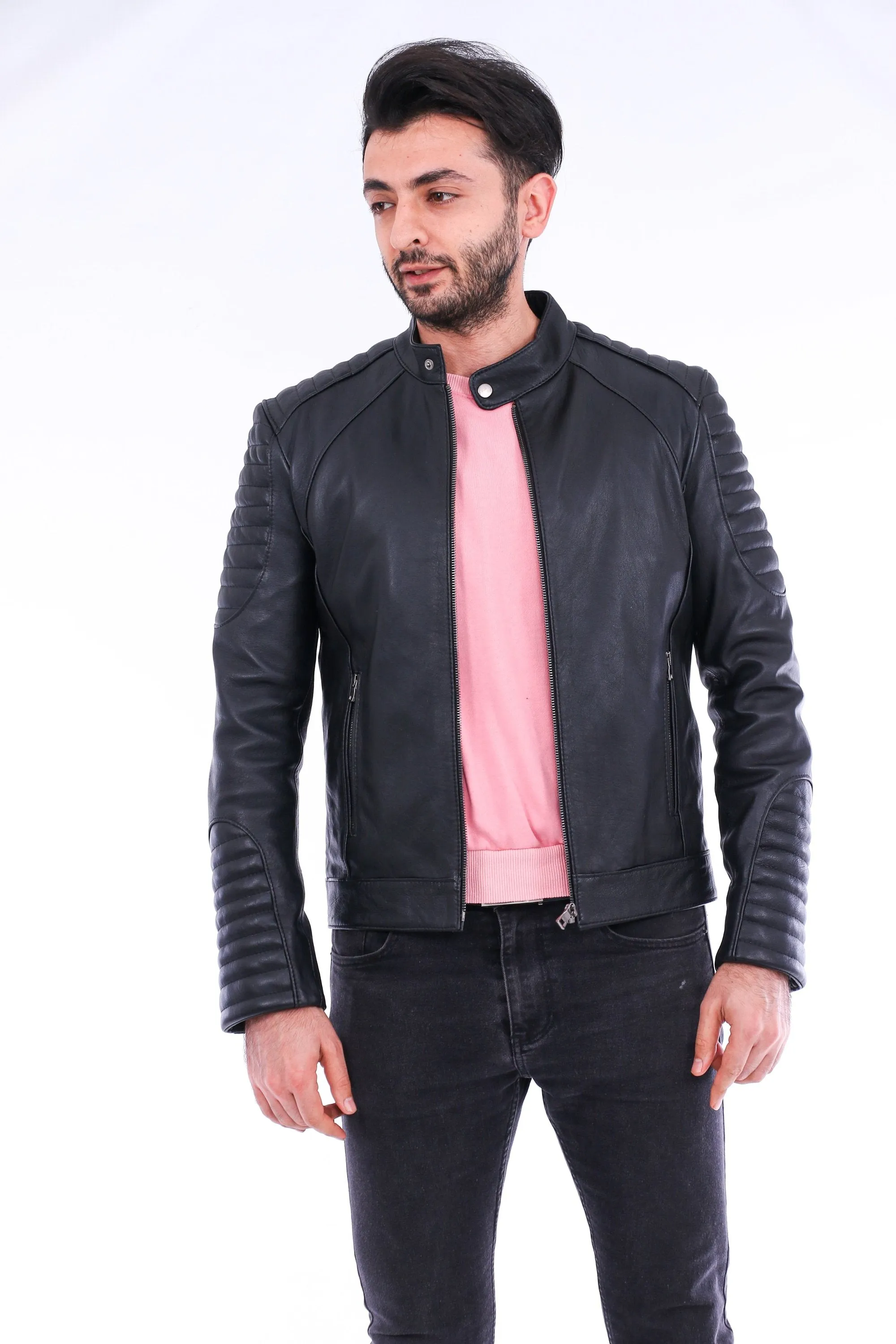 Quilted Biker Jacket