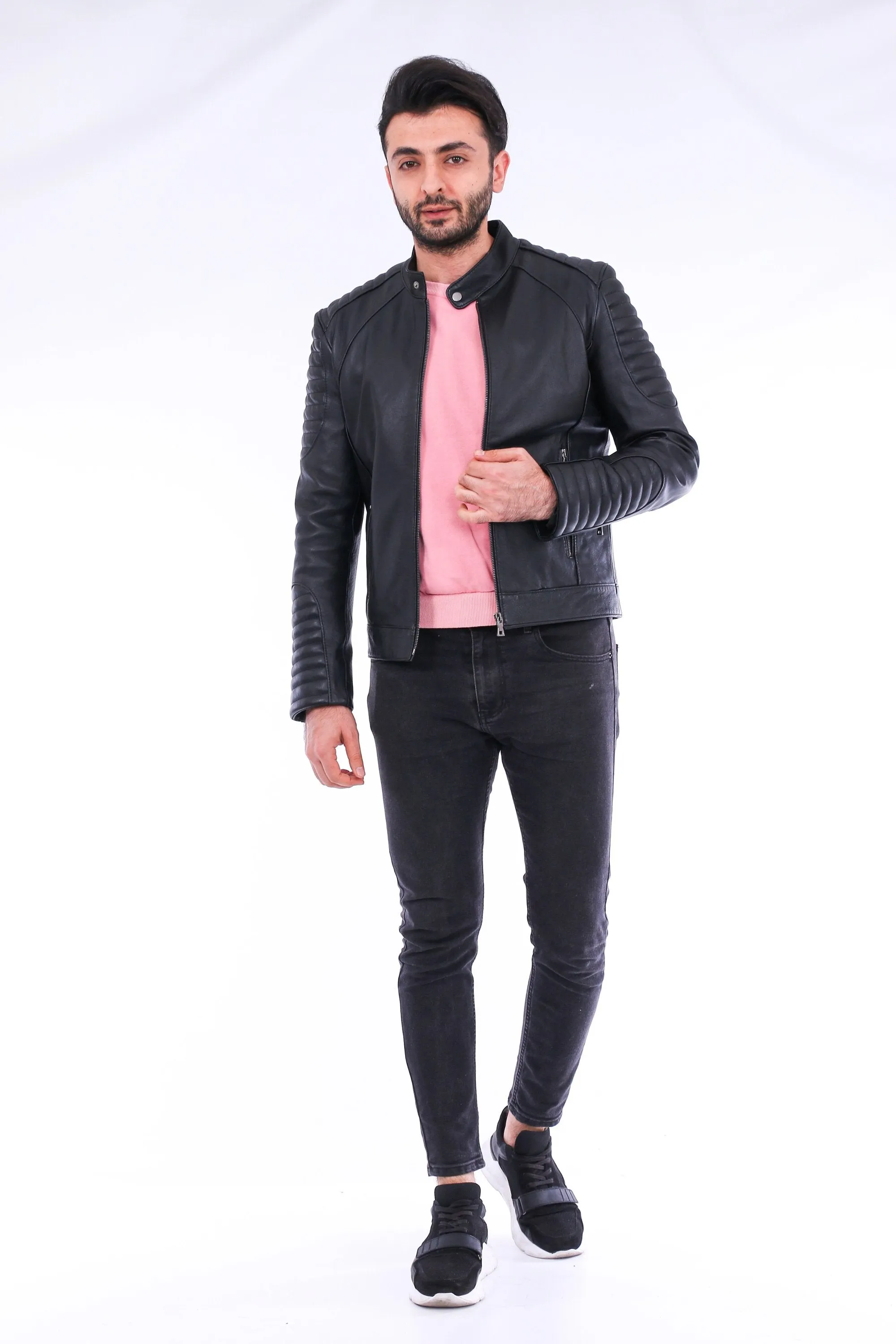 Quilted Biker Jacket