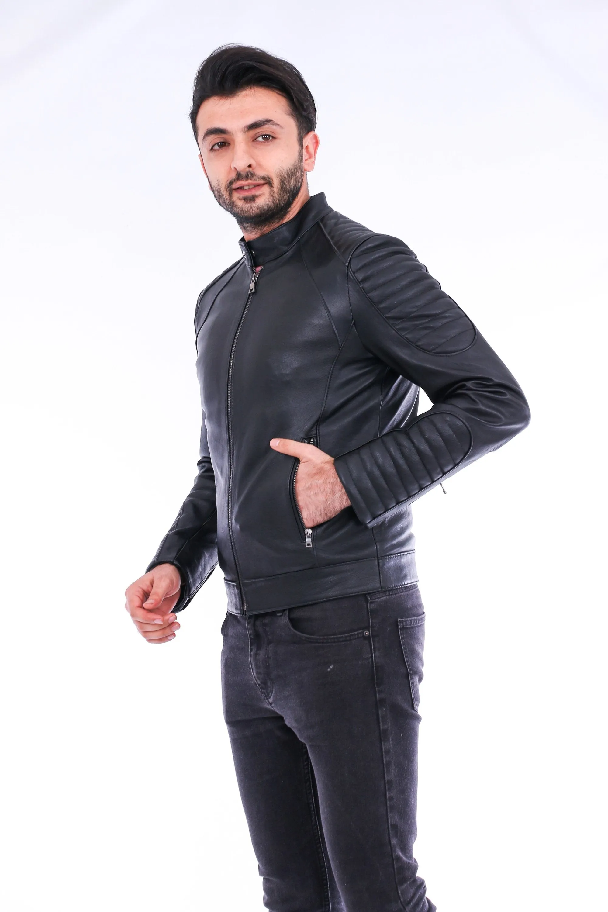 Quilted Biker Jacket