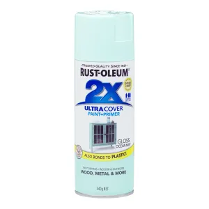 RUST-OLEUM 2X Gloss Paint & Primer Spray Paint 340g Ocean Mist