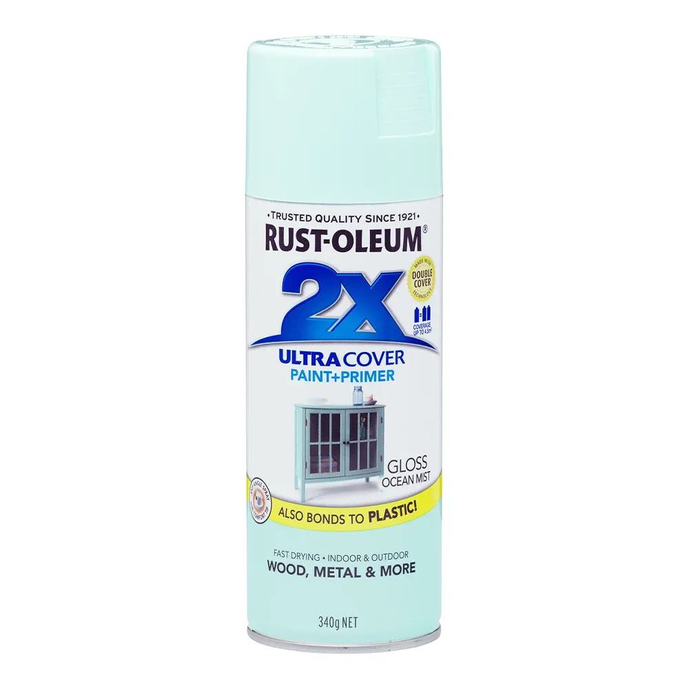 RUST-OLEUM 2X Gloss Paint & Primer Spray Paint 340g Ocean Mist