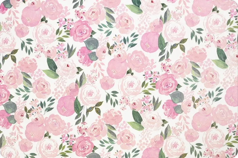 Shannon Fabric - 58/60" wide/2.5mm - Mother's Bouquet Digital Cuddle® Pink - sold by the 1/2 yard