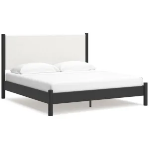 Signature Design by Ashley Cadmori King Upholstered Panel Bed B2616-58/B2616-56/B100-14