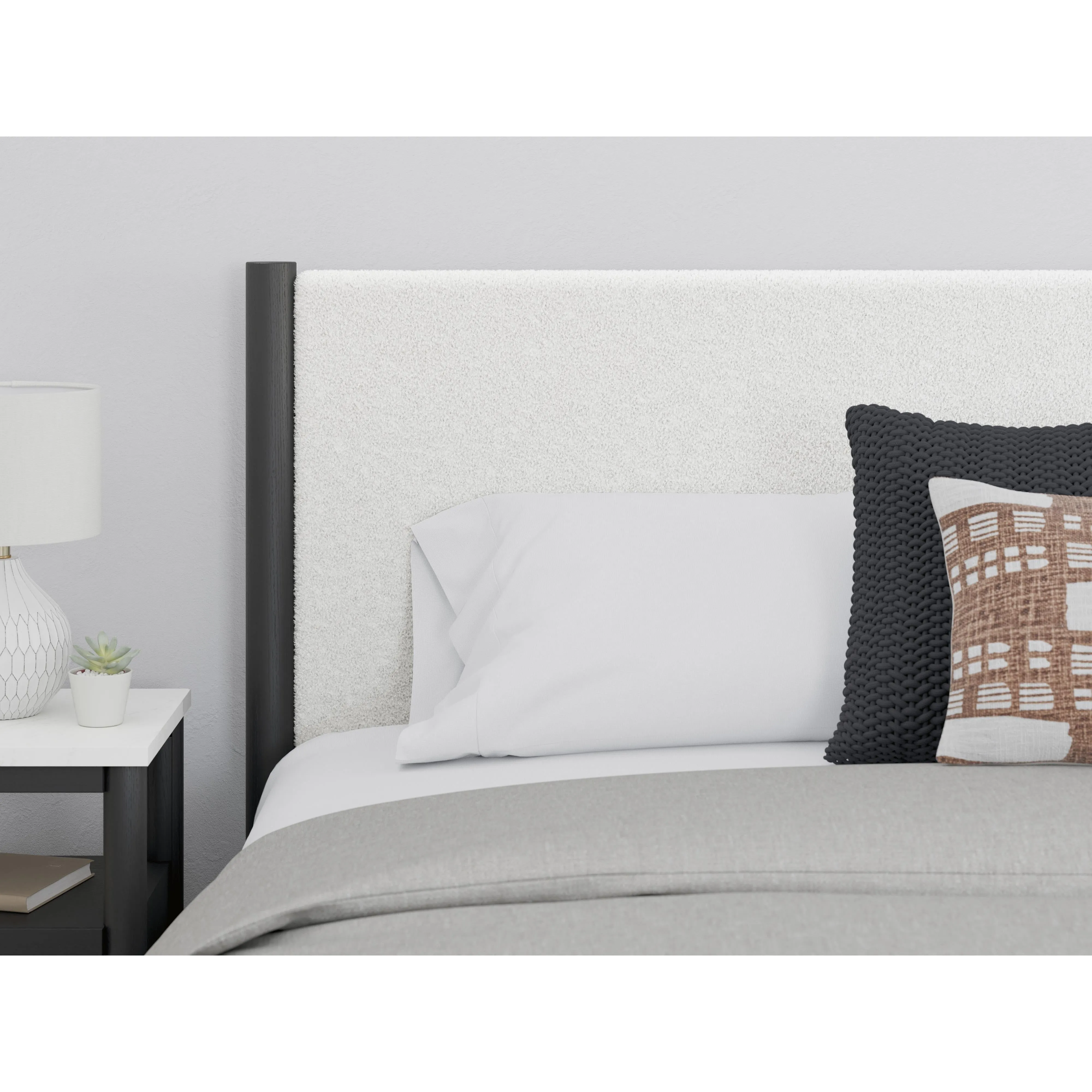 Signature Design by Ashley Cadmori King Upholstered Panel Bed B2616-58/B2616-56/B100-14