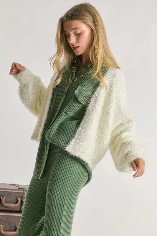 Solid V Neck Cardigan  *Online Only*