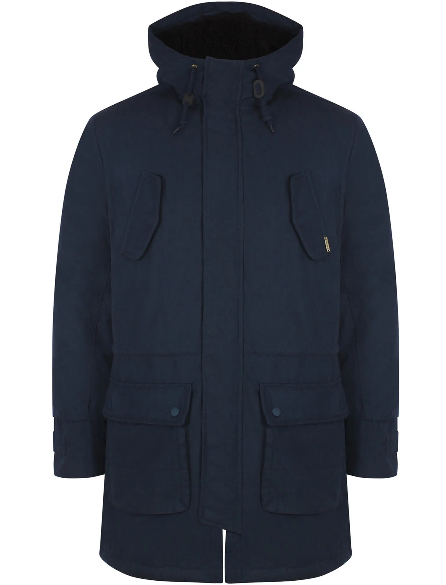 Spellman Borg Lined Parka Jacket in Midnight Blue  - Tokyo Laundry