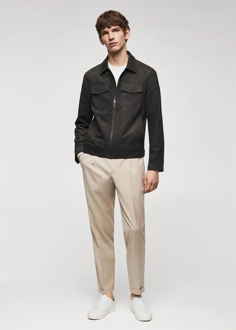 Suede effect jacket