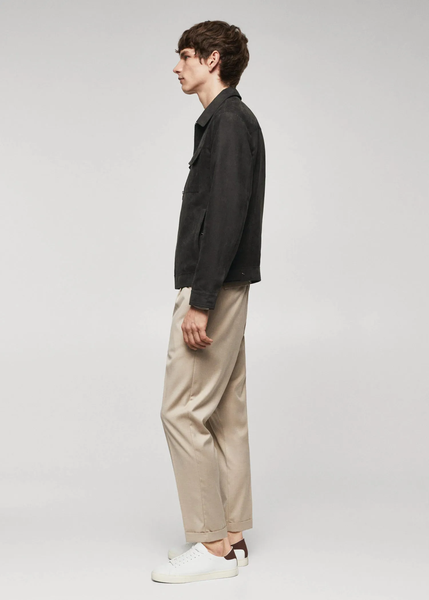Suede effect jacket
