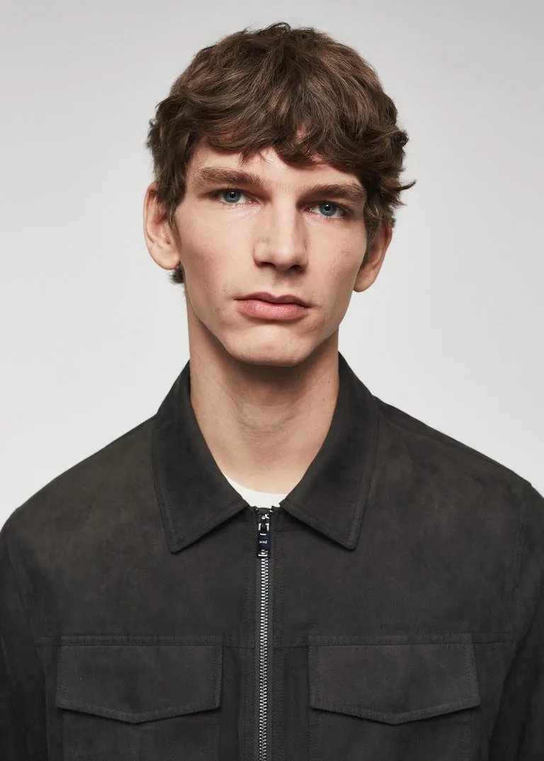 Suede effect jacket