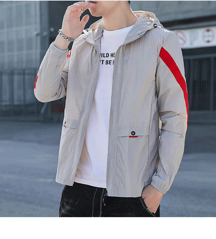 Sunscreen Hooded Summer Jacket Trendy Outerwear Thin Breathable Outerwear