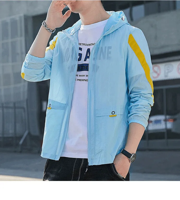 Sunscreen Hooded Summer Jacket Trendy Outerwear Thin Breathable Outerwear