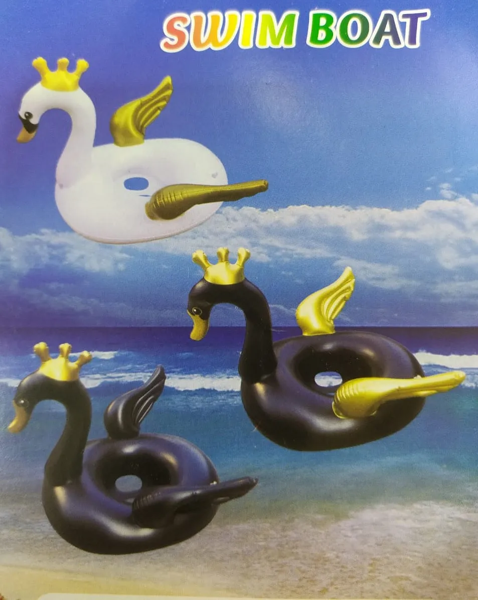 Swan Bird Kids Swimming Ring Seat Boat (Random) - H00238