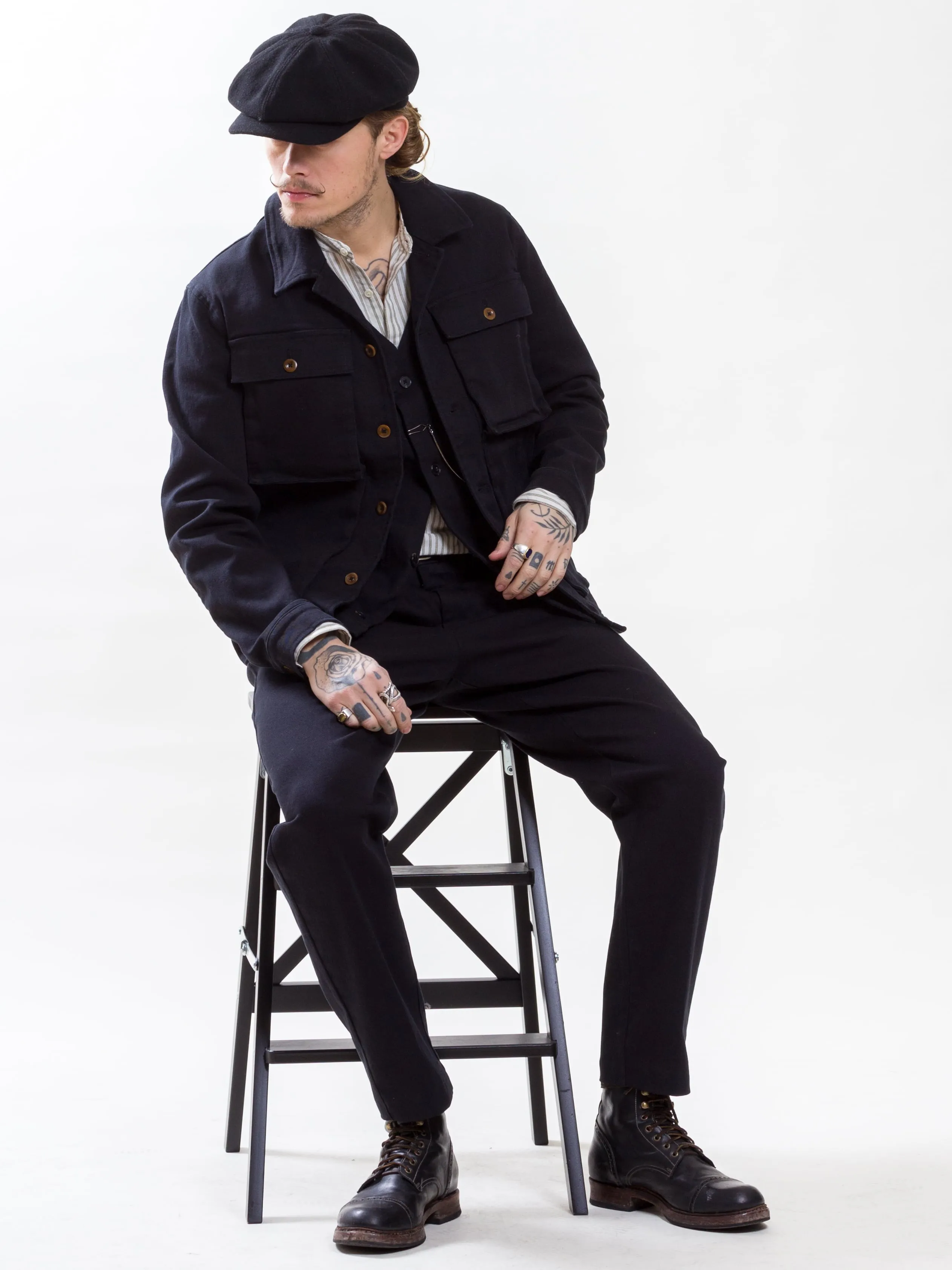 Uncle Bright, Survival Vest, Black Twill
