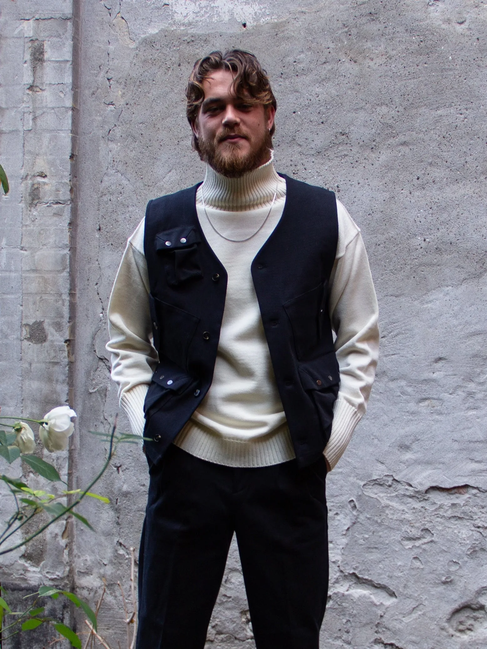 Uncle Bright, Survival Vest, Black Twill