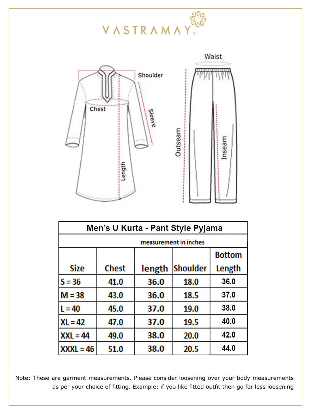 VASTRAMAY Men's Black Silk Blend Kurta Set