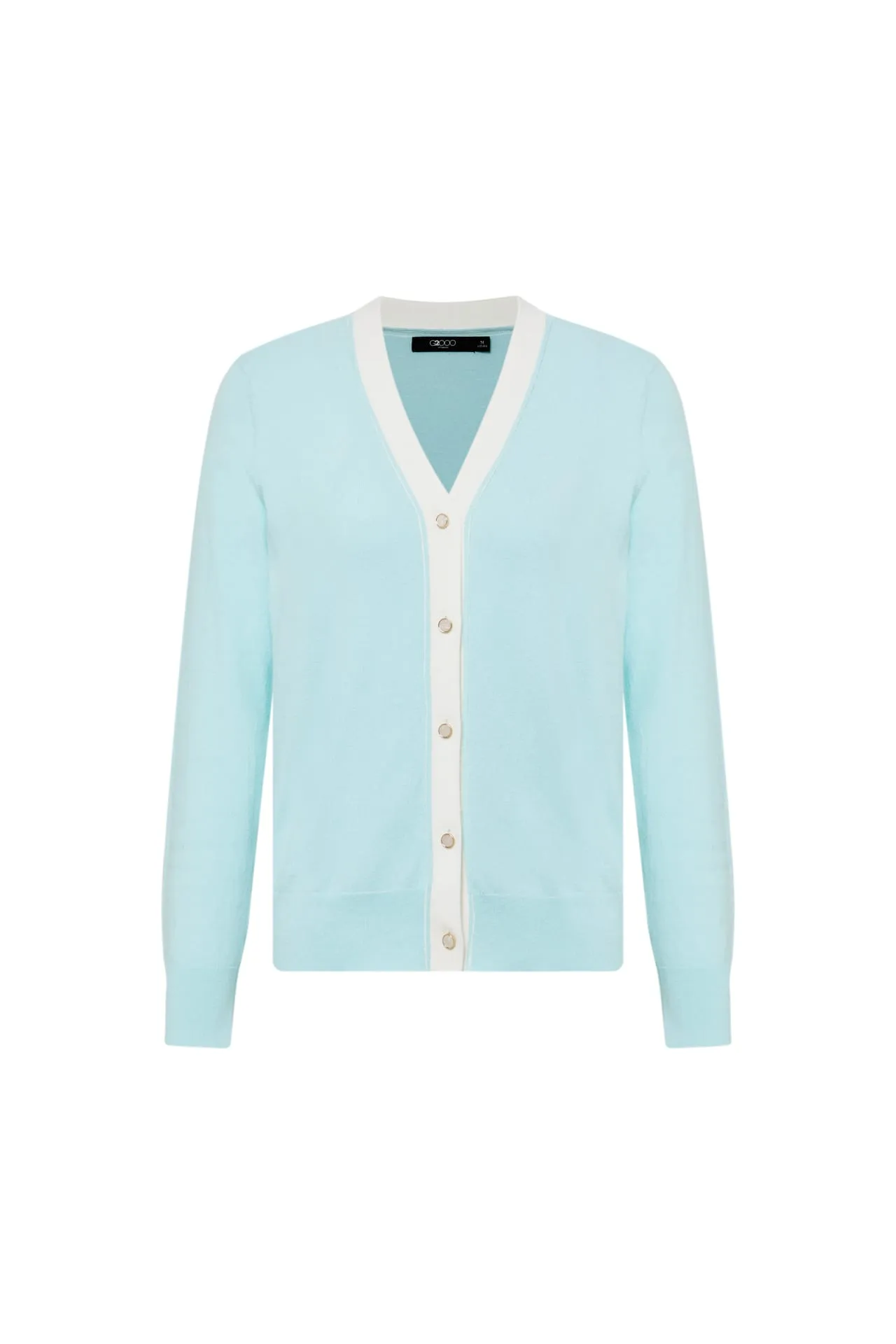 Vera V Neck Contrast Trim Cardigan