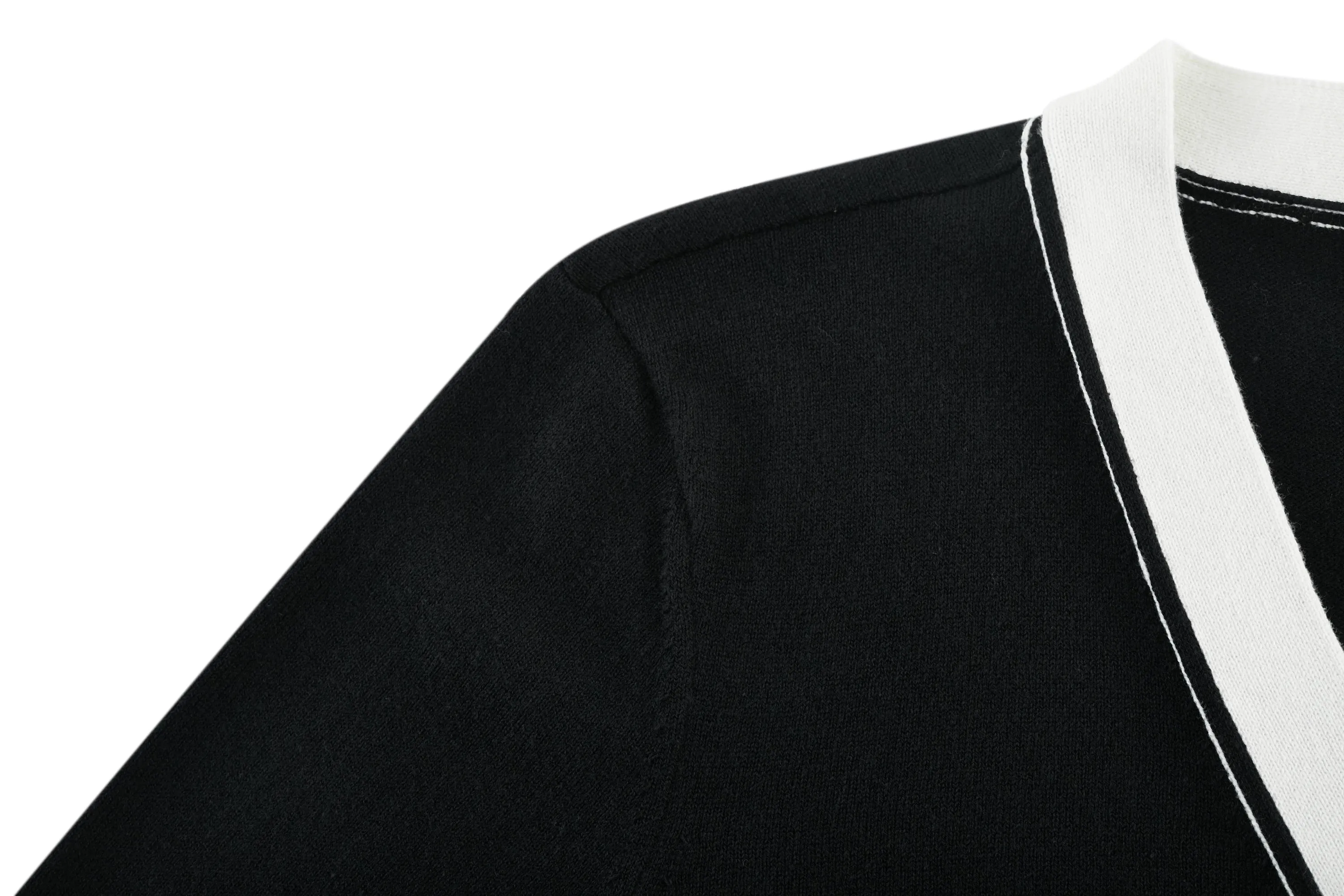 Vera V Neck Contrast Trim Cardigan