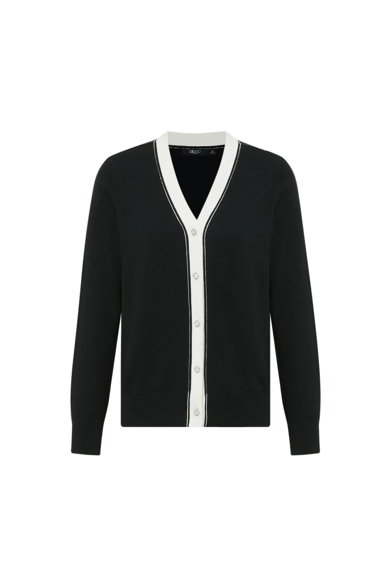 Vera V Neck Contrast Trim Cardigan