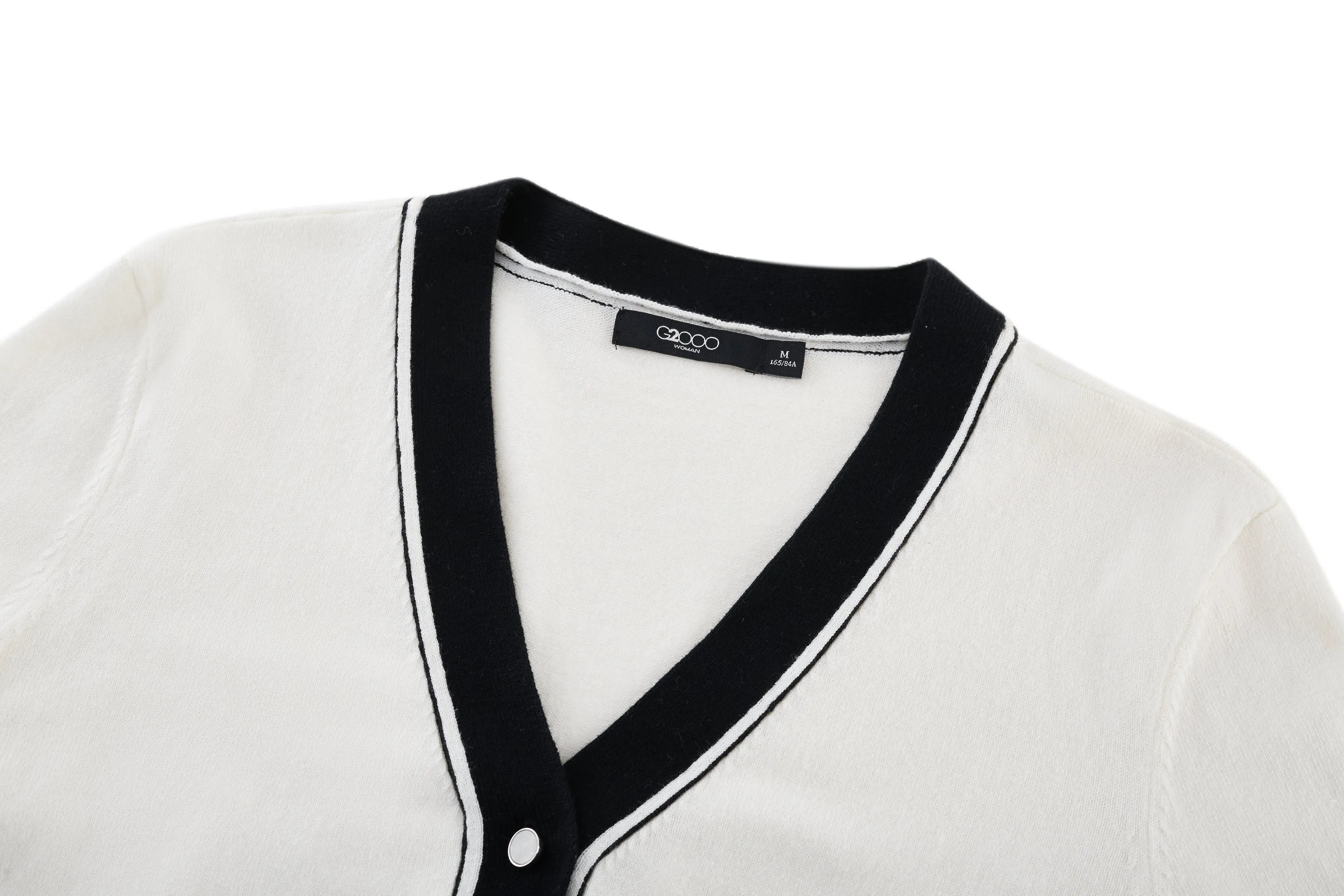 Vera V Neck Contrast Trim Cardigan
