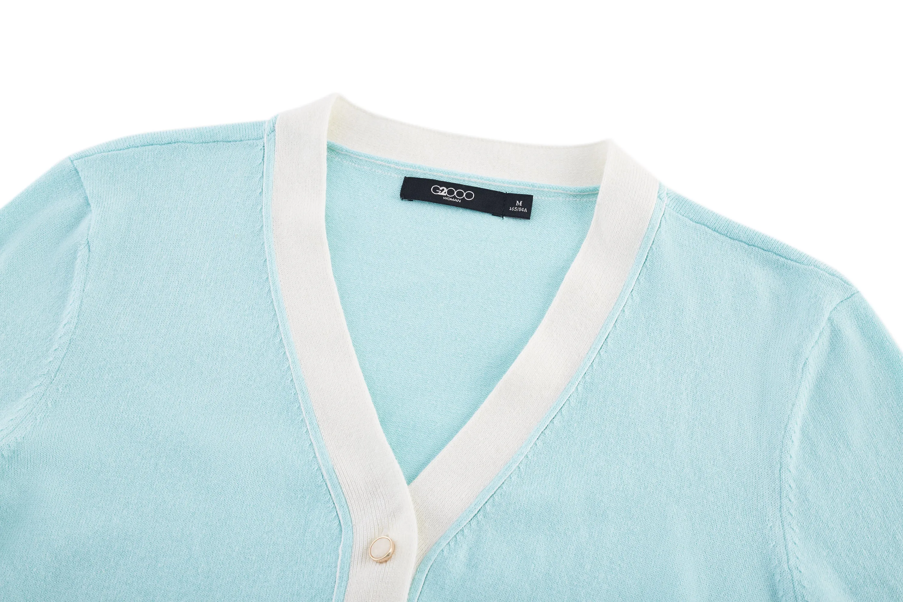 Vera V Neck Contrast Trim Cardigan