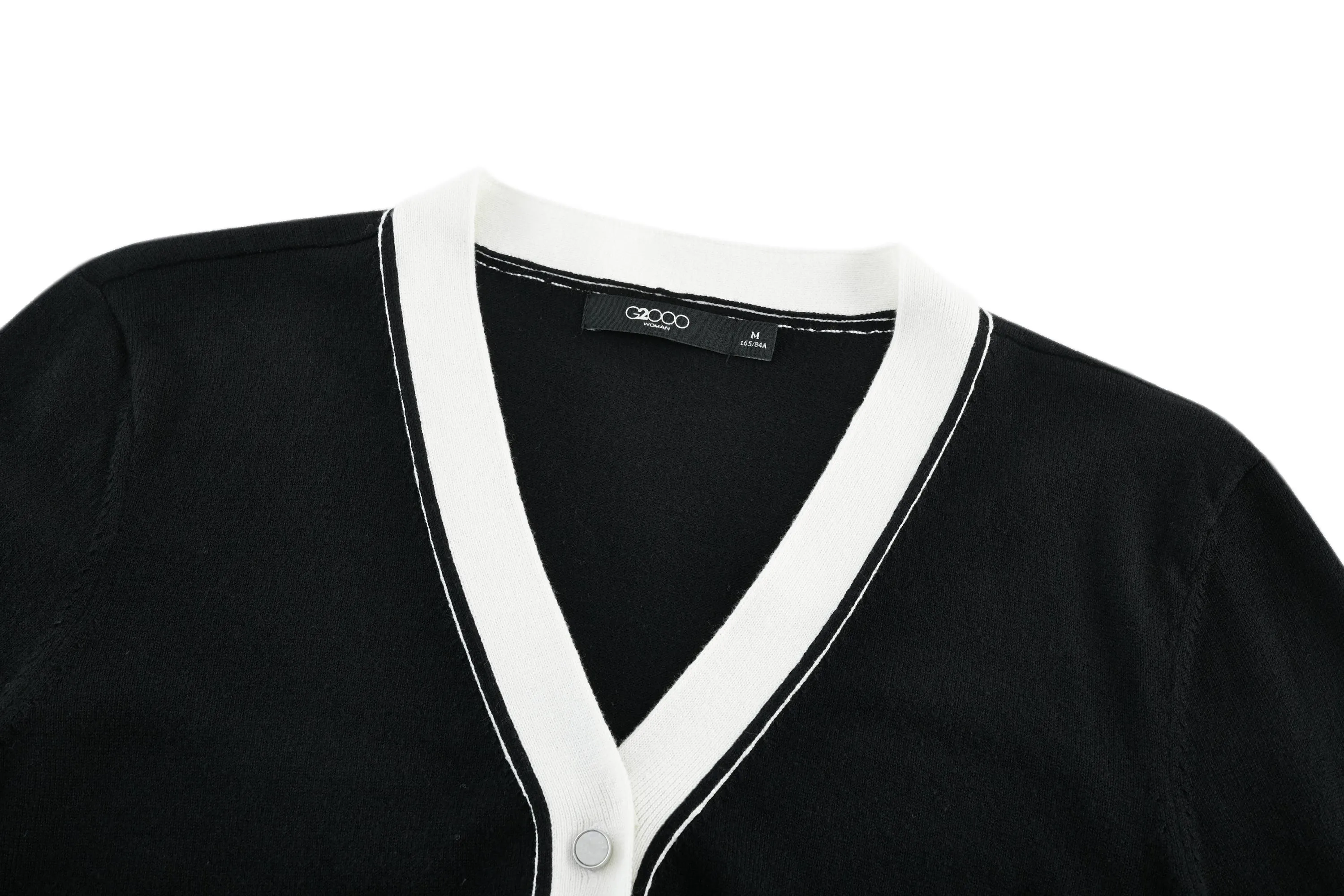 Vera V Neck Contrast Trim Cardigan